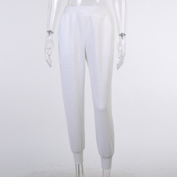 Jogger suit : White Pullover Hoodie & Sweatpants - Picture 6 of 13